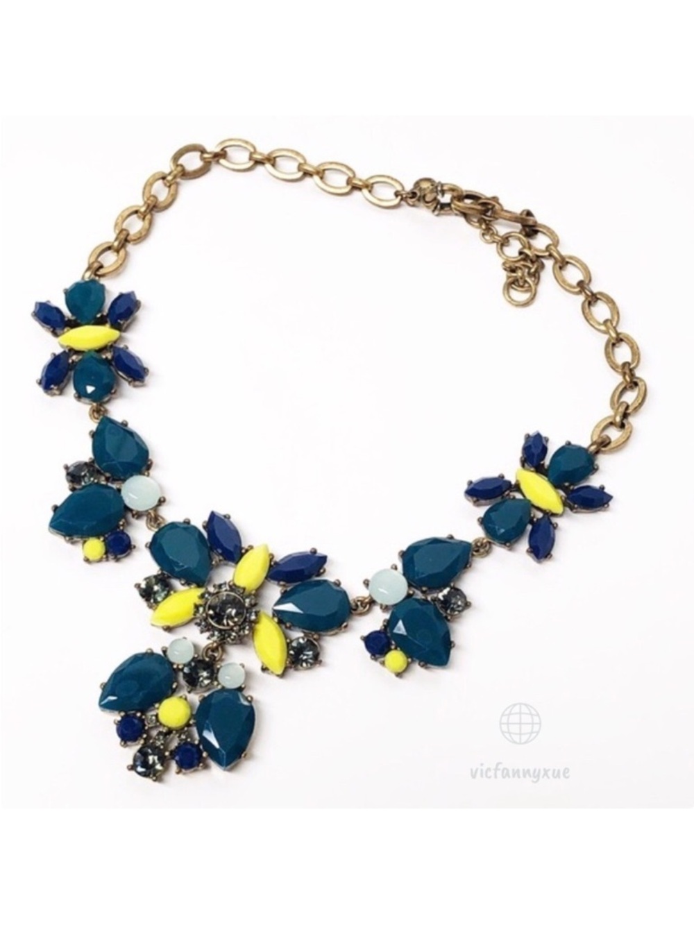 J.crew gemstone statement necklace